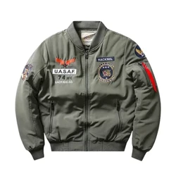 4 Faarwen!2023 Baseballjacket Männer Koteng Verdickte Hierscht a Wanter High Street Schéin Pilotjacken