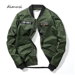 DIMUSI Herren Bomberjacken lässige männliche Oberbekleidung Windjacke Mäntel Mode Hip Hop Herren Slim Pilot Baseballjacken Kleidung