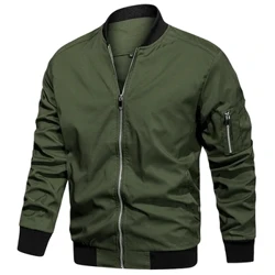 Lättviktsbomberjacka för män för män Casual Spring Flight Varsity Work Baseball Coat USA Stl.