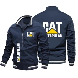Kāleʻa Biker hou o nā kāne puna CAT i paʻi ʻia i ka Logo Aviator Jacket Pāʻani Pāʻani Poʻokela Poʻokela Kiʻekiʻe