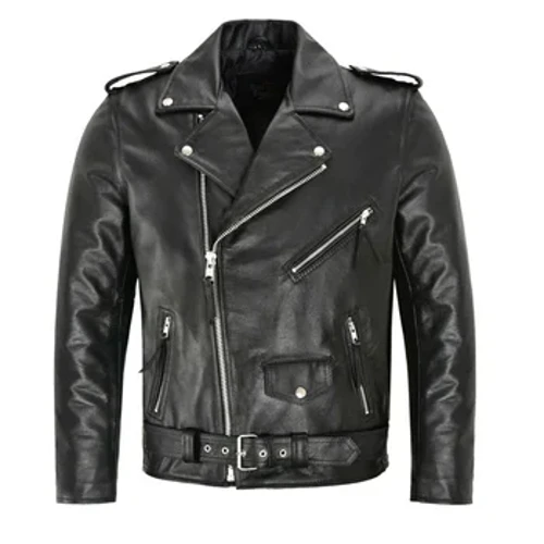 Mænd PU læderjakke Motorcykel Fashion Slim Fit læderfrakke