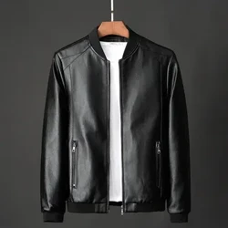 Áo khoác giả da xuân thu cho nam 2021 Phong cách mới Slim Fit Mỏng Quần áo hợp thời trang