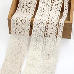 1 Meter / vill Elfebeen Wäiss Koteng Broderie Spëtze Nettbänner Stoff Trim DIY Nähen Handgemaachte Handwierksmaterialien Hoer Bogen Accessoiren