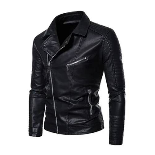 2023 New American Leather Coat Herr, Läderjacka Herr Motorcykel Retro Tactical Top, Vattentät kappa