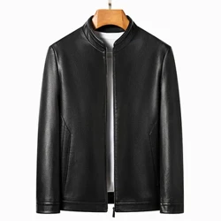 YN-2336 Xuân Thu Mới Nam Tự Nhiên Áo Khoác Da Cừu Cổ Giả Thanh Niên Cao Cấp Áo Khoác Thường Xe Máy
