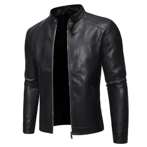 Vīriešu mākslīgās ādas jaka Motocikls 8Xl Vīriešu jakas Melns Jaqueta De Couro Masculina Outwear Vīriešu Pu ādas vīriešu mēteļi zīmols