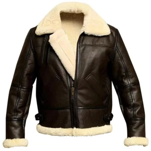 Heren herfst winter pluche jas Geïntegreerd leerbont voor comfort Warmte Dikke effen kleur met lange mouwen Veelzijdige ritssluiting