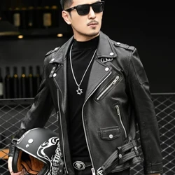 İlkbahar Sonbahar Kısa Serin Siyah Deri Biker Ceket Erkekler Fermuar Uzun Kollu Kemer Artı Boyutu Avrupa Moda marka DERİ CEKETLER