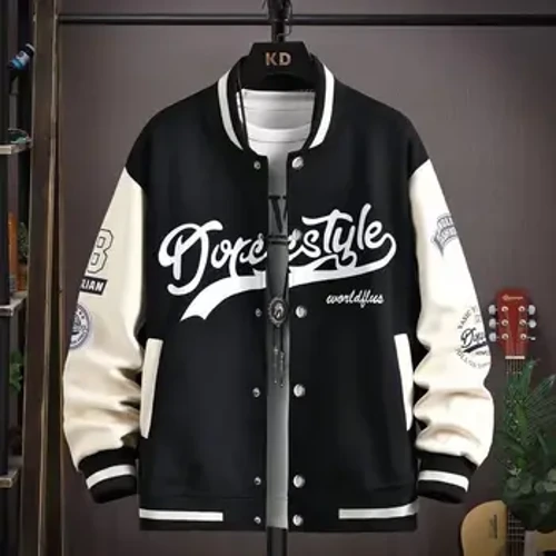 Manteau de printemps et d'automne pour hommes, veste de Baseball, tendance, beau premier manteau de lycée, Plus velours