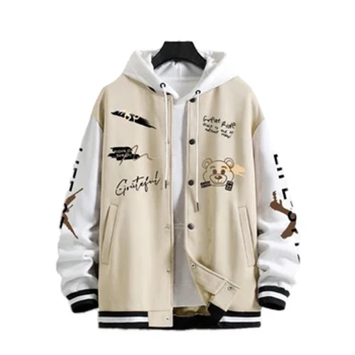 Wanaume Spring na Autumn Baseball Coat Loose Casual Jackets kwa Wanaume
