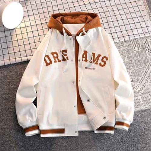 Chất Lượng Cao Varsity Đồng Phục Bóng Chày Áo Khoác Nam Thu Đông Mới Hợp Thời Trang Thương Hiệu Phù Hợp Với Học Sinh Áo Trùm Đầu Plus Kích Thước Áo Khoác Nữ