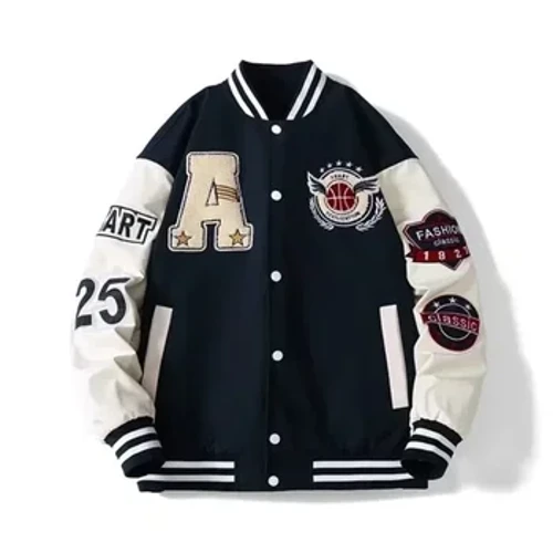 Jakas Varsity Hip Unisex College Harajuku Ādas beisbola Ielu apģērbi Jaka Letter Patchwork Bone Vīriešu Mēteļi Sieviešu Hop Bomber