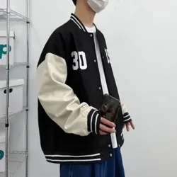 Siaced Dynion Argraffu Digidol Tenau Rhydd Tueddiadau Achlysurol Bob Dydd Gwisgo Llewys Hir Dynion Unfron Gwisg Pêl-fas
