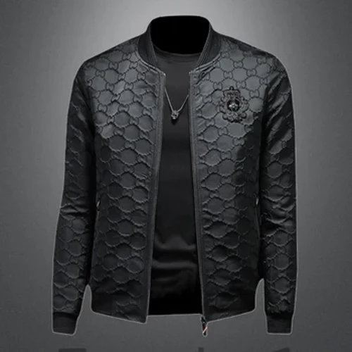 European station herrejakke fall new tide brand modemærke broderet baseball krave frakke herre afslappet tynd top sort