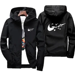 2024 ฤดูใบไม้ผลิและฤดูใบไม้ร่วงใหม่ผู้ชายWindproof Zipper Jacket CasualคุณภาพสูงHoodedเบสบอลแจ็คเก็ตกีฬากลางแจ้งแจ็คเก็ต