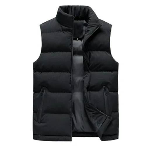 Männer Fréijoer a Hierscht Jackett Wanter Männer Vest Fir Down Koteng Ärmlos Jacket Waist Man Grouss Gréisst Warm Männer Mantel
