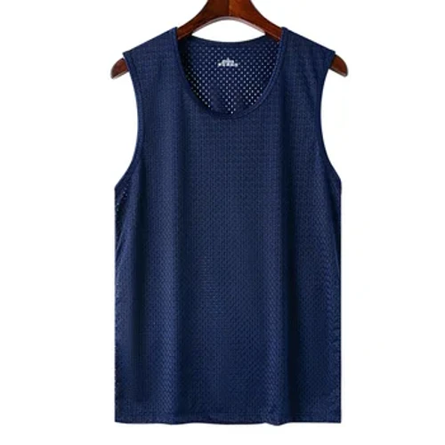 Baru Mens Mesh Rompi Es Sutra Cepat Kering Binaraga Tank Top Kebugaran Otot Tanpa Lengan Rompi Sempit Kebugaran Kasual Atasan Olahraga