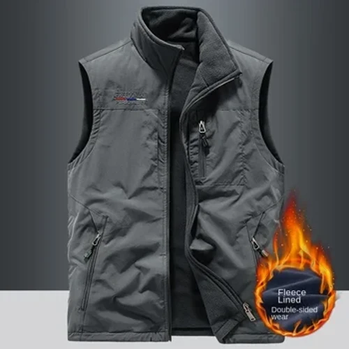 Áo Vest Công Sở Nam Chụp Ảnh Quần Áo Ngoài Trời Làm Nóng Chiến Thuật Quân Sự Áo Leo Núi Mùa Đông Nam Không Tay Làm Nóng Áo Khoác