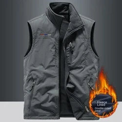 Ingubo Yase-Work Vest Yamadoda Yezithombe Izingubo Zangaphandle Ezishisiwe Amabhantshi Ezempi Asebusika Ijazi Lokushisisa Elingenamikhono Lamadoda Lokugibela Izintaba