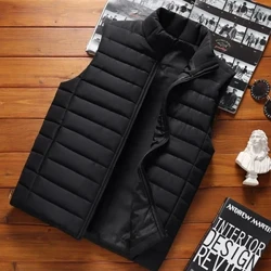 Aiwetin Gizonezkoen mahukarik gabeko txaleko jakak Neguko moda Gizonezkoen kotoiz betetako txalekoak Gizonezkoen lepoko zutikako txaleko beroak 5XL