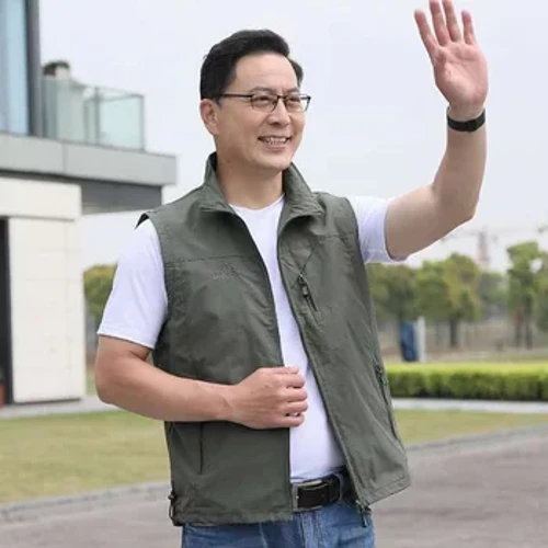 Fréijoer an Hierscht Nei Männer Aarbechtskleedung Vest Aarbechtskleeder Fëscherei Loose Horse Clip Multi Pocket Ma Jia Männer