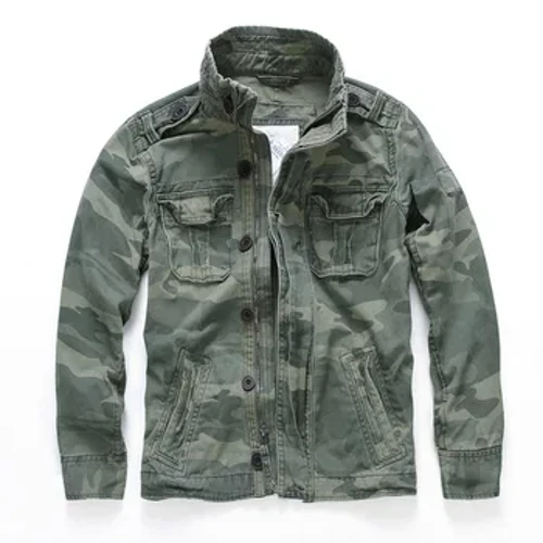 Fritidskläder Herr Oversized Camo Jacka Sportkläder Tjock jeansjacka Herr Overall Grön Militär Vinter Camouflage Coat Man XXL