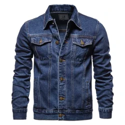 2023 pūnāwai kāne paʻa Lapel Denim kāleʻa kalakala kaʻa kaʻa kaʻa ʻaʻahu ʻaʻahu Hommes Slim Fit pulupulu maʻamau ʻeleʻele polū.