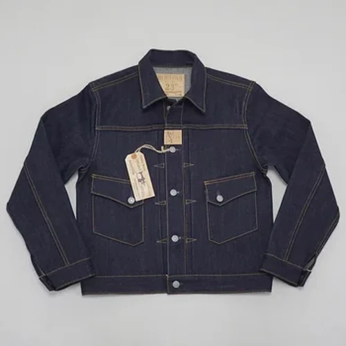 BOB DONG 23oz Selvage Denim Jacket Vintage Clothing 507XX معطف سائق الشاحنة Selvedge