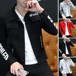 Vår- och höstjeansrock Herrmodestudenter i koreansk stil Stilig mångsidig jacka Herrkläder Sommarjacka för män