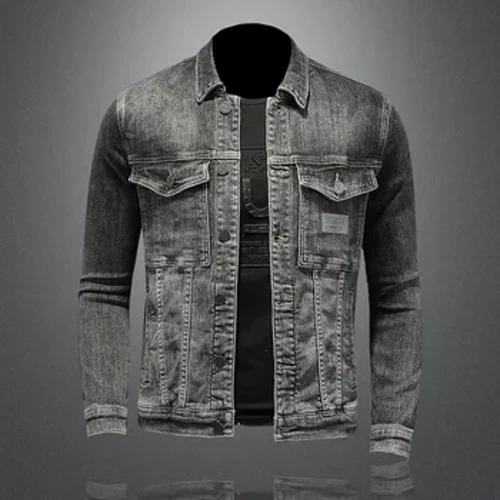Só-B 138USD 2023 Fómhar/Geimhreadh Seaicéad Denim na bhFear Nua Leagan Cóiréis Stáisiún Eorpach Bróidnéireachta Caol Fit