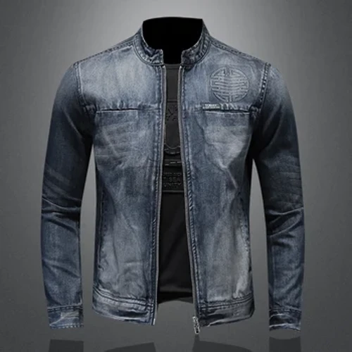 2024 Kiʻekiʻe Kiʻekiʻe Puna 2024 Kāne Kane Ui me ka ʻAiʻi ʻEulopa a me ʻAmelika Zipper Denim Jacket M-5XL