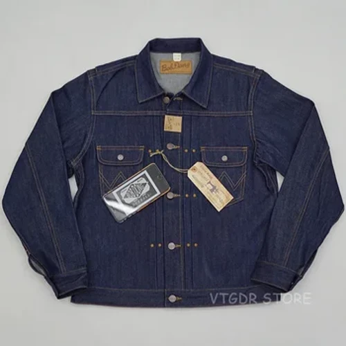 BOB DONG Repro 11MJ redőzött 1940-es évek Western Selvage farmerdzseki Vintagr Jean kabát