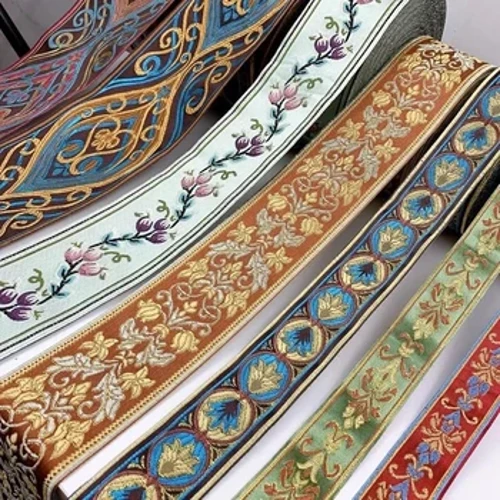 1 m vintažinis etninis siuvinėjimas nėrinių juostelė Boho apdaila, pasidaryk pats drabužių krepšys Užuolaidos amatų priedai išsiuvinėtas audinys