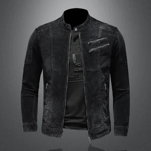 2024 ʻO ke ʻano kiʻekiʻe o nā kāne ʻEulopa a me ʻAmelika Hui Pū ʻIa ʻano hiʻohiʻona nani kaila hale kūʻai Corduroy paʻa kala Denim Trend Jacket