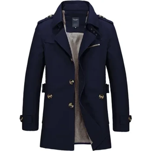Để Tạo Thương Hiệu Áo Choàng Đi Mưa Nam Xuân Thu 2023 Áo Khoác 100% Cotton Nam Vintage Áo Gió Cổ Áo Nam quần Áo