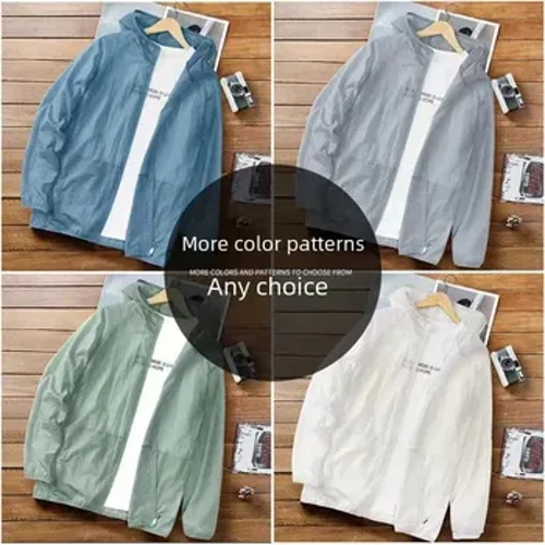 Sommar utomhus solskyddskläder för män Kvinnor Långärmad Andas Cool Trench Coat Uv-skydd
