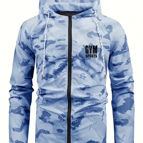 Jaqueta de verão com capuz nova masculina casual camuflagem esportes trench coat jaqueta moda zíper com capuz primavera ao ar livre jaqueta masculina