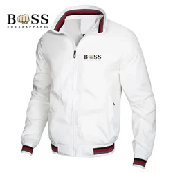 Cattrow jaqueta masculina casual com zíper, jaqueta esportiva ao ar livre masculina