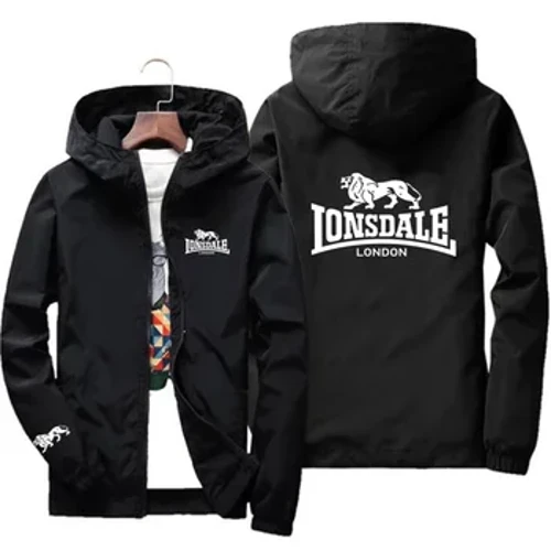 Lonsdale jaro a podzim Nový tisk Mladý trenčkot Vysoce kvalitní ležérní móda Harajuku mikina na zip bunda pánský kabát