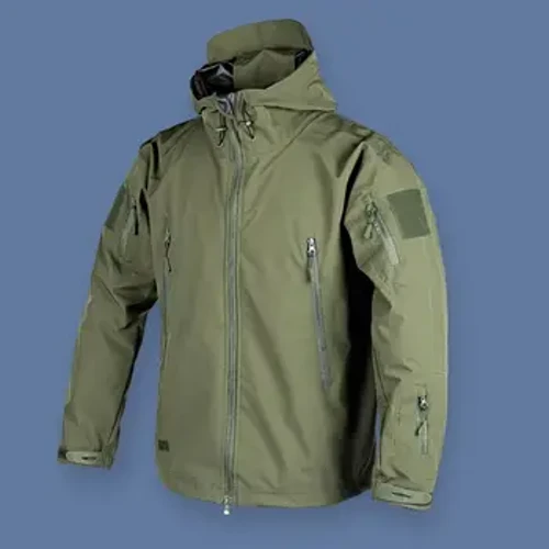 Vårhöstjacka för män Trenchcoat med huva för män med dragkedjefickor Vår/höst för bergsklättring för utomhusbruk