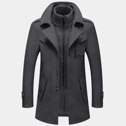 Cóta Trench Stylish Collar Dúbailte Cóta Éadaí Sráide Meán Fad Fad Jacket Te