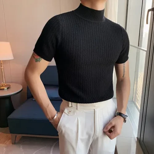 Ropa Hombre Güýz Gyş Erkekler üçin Täze Turtleneck Switerler Koreýa lýuks Erkek eşikleri Slim Fit Casual Pull Homme Pullovers 4XL