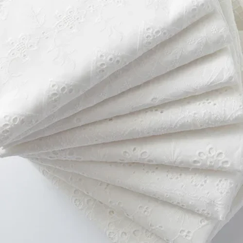 130x50cm verão tecido de renda de algodão puro, fazendo saia roupas vestido de casamento tecido diy algodão feminino bordado pano oco