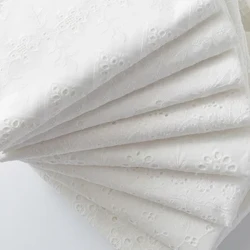 130x50cm Summer Pure Koteng Spëtzestoff, maachen Rock Kleeder Hochzäitskleed Stoff DIY Damen Koteng Broderien Huel Stoff