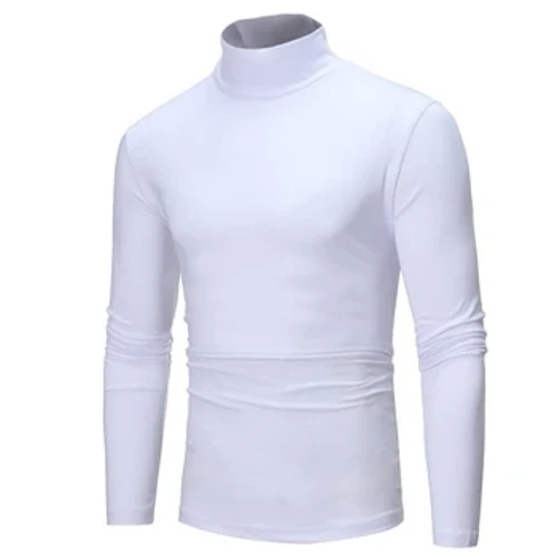 Basic Turtleneck Basic T-särk meestele Basic alussärk Ühevärviline pikkade varrukatega Stretch Teetopsid Pullover Rõivad Meeste T-särgid