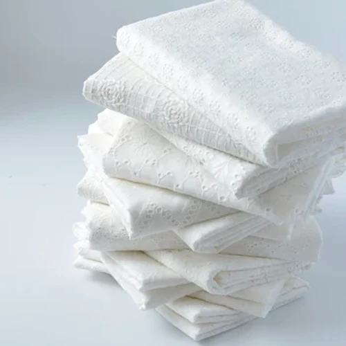 Broderie Spëtze Stoff Waasserléisbar 100% Koteng Kleng Blummen Broderie Fir Nähen Kleeder DIY Handgemaach vu Meter