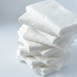 Țesătură de dantelă de broderie, solubilă în apă, 100% bumbac, floare mică, brodata pentru cusut haine DIY, realizat manual la metri