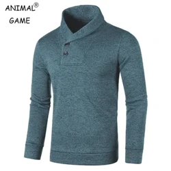 Sweatwear Nusu Turtleneck Mens Sweaters Button Shingo Imara Rangi Nyembamba Nyembamba Sweatshirts Sweatshirts Nene Winter
