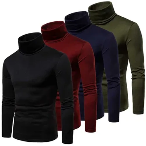 Herbst-/Winterpullover für Herren, lässig, thermisch, langärmelig, Slim Fit, Pullover, Stretch, Basic-Oberteile, Sweatshirt, Pullover, T-Shirt