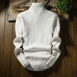 2023 Kış Yüksek Boyun Kalın Sıcak Kazak Erkekler Balıkçı Yaka Marka Erkek Kazak Slim Fit Kazak Erkek Triko Erkek Çift Collar3Xl